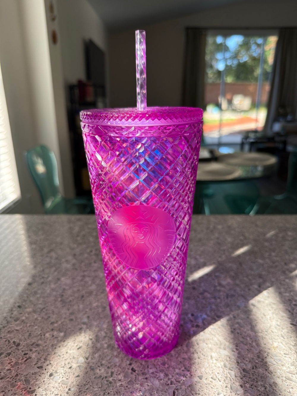 Starbucks Fuchsia Studded Cold Cup with Straw